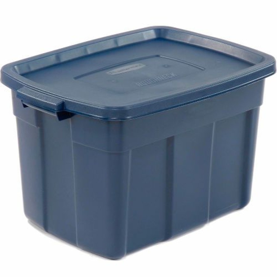 Containers & Organizers * | Rubbermaid Roughneck Tote 25 Gallon 28-7/8 X 19-7/8 X 16-3/4 Dark Indigo Metallic Pkg Qty 6