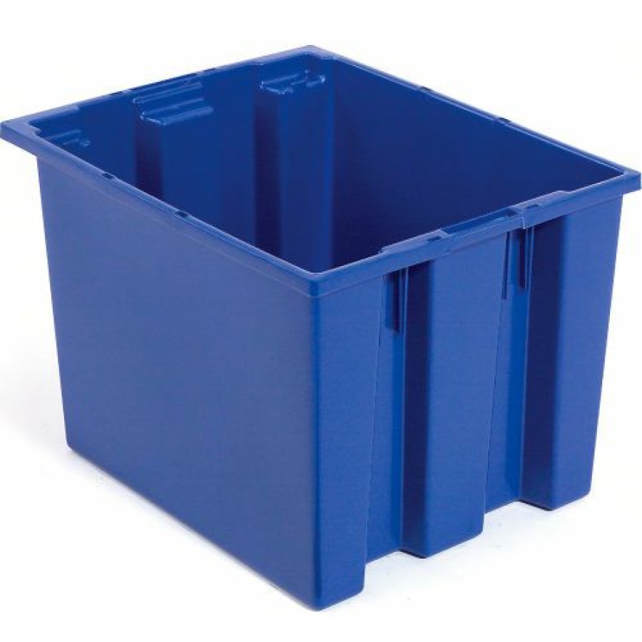 Containers & Organizers * | Akro-Mils Nest & Stack Tote 35195 19-1/2"L X 15-1/2"W X 13"H, Blue Pkg Qty 6