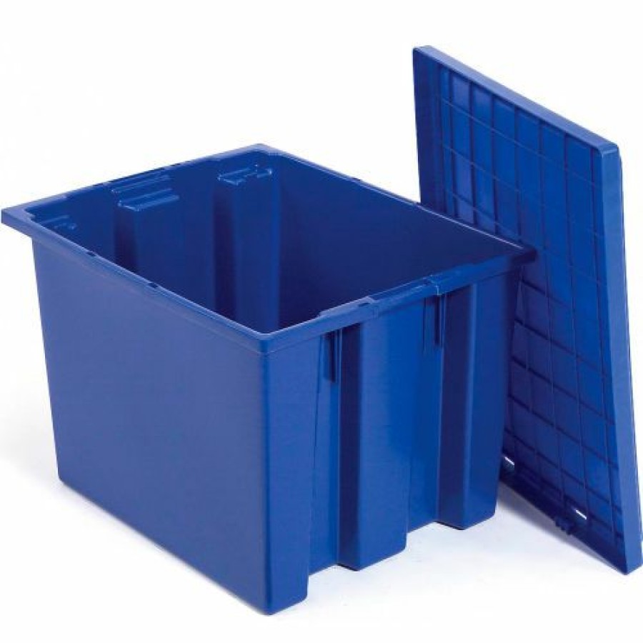 Containers & Organizers * | Akro-Mils Nest & Stack Tote 35195 19-1/2"L X 15-1/2"W X 13"H, Blue Pkg Qty 6