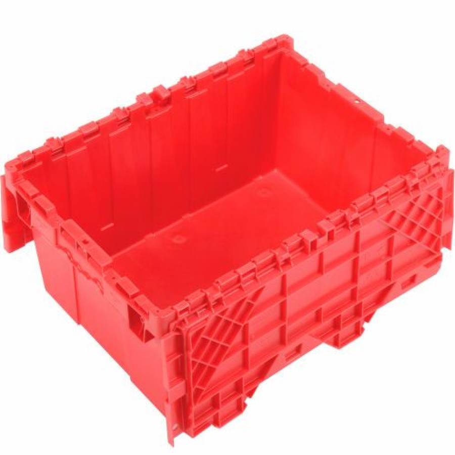 Containers & Organizers * | Global Industrial Plastic Attached Lid Shipping & Storage Container 21-7/8 15-1/4 9-11/16 Red