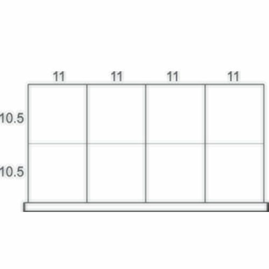 Containers & Organizers * | Rousseau Metal Drawer Divider Kit For 48"W Modular Drawer Cabinet, 4" Drawer Height, 8 Compartments