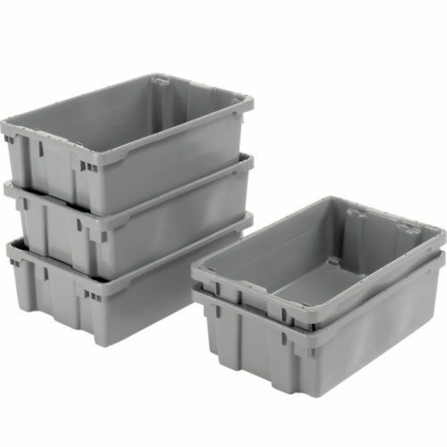 Containers & Organizers * | Lewisbins Sn2012-6 Polyethylene Container 20"L X 13"W X 6-1/4"H, Gray Pkg Qty 5