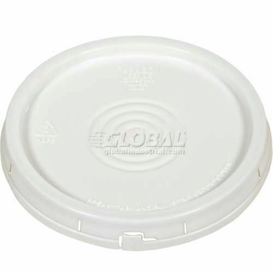 Containers & Organizers * | Vestil Tear-Tab Lid Lid-54-Pwt For 3 , 5 & 6 Gallon Open Head Pails White