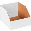 Containers & Organizers * | Global Industrial Jumbo Open Top Corrugated Bin Boxes, 10"Wx12"Dx8"H, White Pkg Qty 50