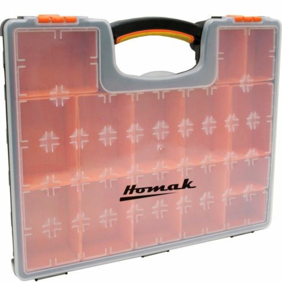 Containers & Organizers * | Homak Ha01122238 Plastic Organizer With 22 Removable Bins, 16-1/2"L X 13"W X 2-3/8"H Pkg Qty 16