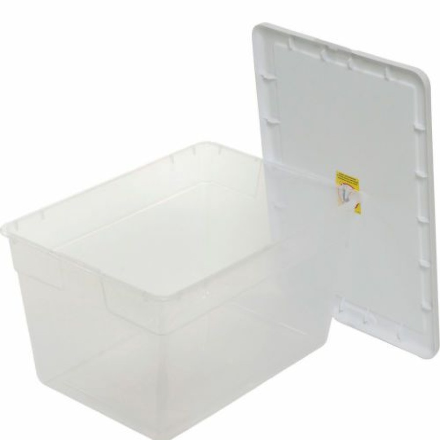 Containers & Organizers * | Sterilite 16598008 Clear Storage Tote With Lid 56 Quart 23 16-1/4 12-3/8 Pkg Qty 8