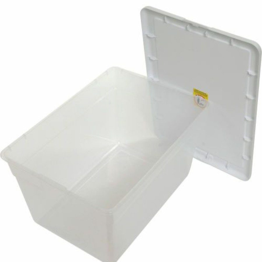 Containers & Organizers * | Sterilite 16598008 Clear Storage Tote With Lid 56 Quart 23 16-1/4 12-3/8 Pkg Qty 8