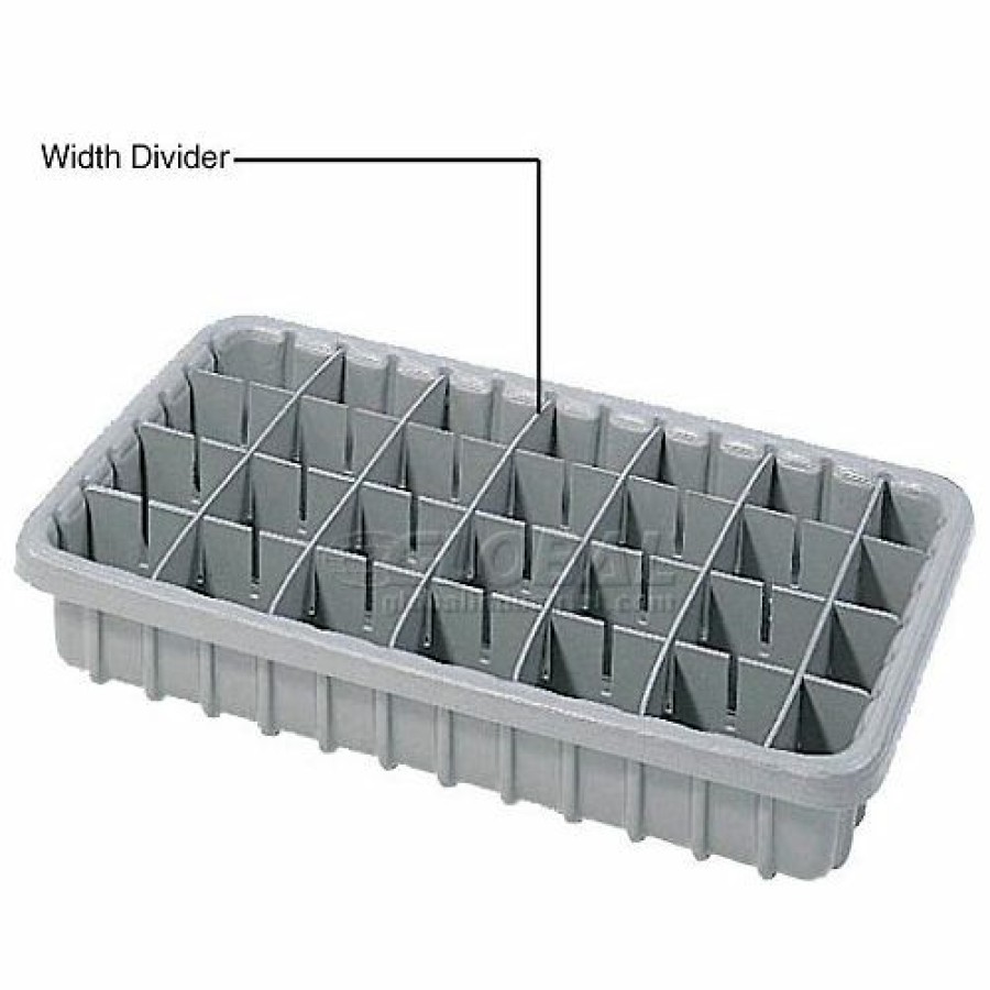 Containers & Organizers * | Dandux Width Divider 50P0010047 For Dividable Nesting Box 50P1811050, Gray Pkg Qty 6