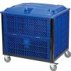 Containers & Organizers * | Global Industrial Easy Assembly Solid Wall Container-Drop Gate/Lid/Casters 39-1/4 31-1/2 34 Oh