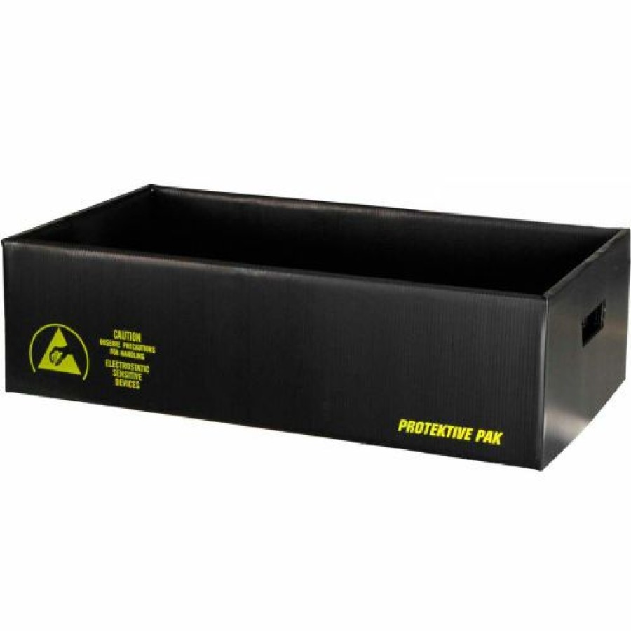 Containers & Organizers * | Protektive Pak 39310 Plastek Esd Shipping Storage Container, 19-5/8"L X 15-5/8"W X 12-5/16"H