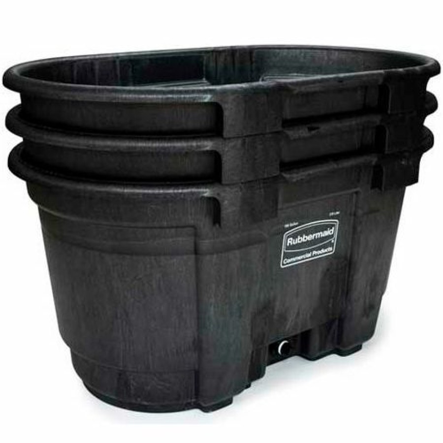 Containers & Organizers * | Rubbermaid 4242-88 Stock Tank 100 Gallon Black