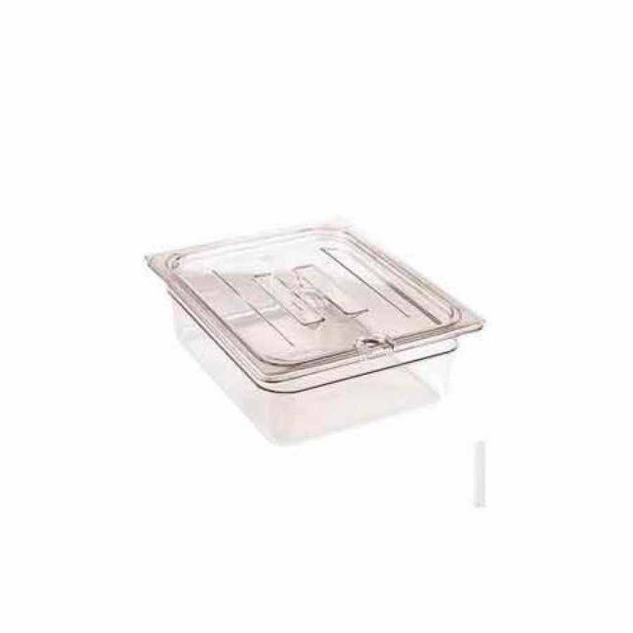 Containers & Organizers * | Cambro 30Cwchn135 Camwear Food Pan Cover, 1/3 Size, Notched, With Handle, Polycarbonate, Clear Pkg Qty 6