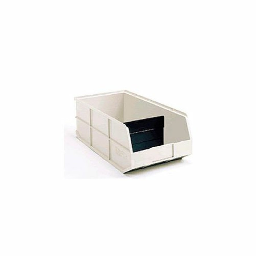 Containers & Organizers * | Akro-Mils Akrobins 1800 Series 30348 Stackable Shelf Bin 8-1/4"W X 20-1/2"D X 7"H Beige W/One Divider Pkg Qty 6