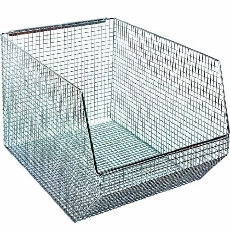 Containers & Organizers * | Quantum Storage Systems Quantum Chrome Wire Mesh Bin Qmb560C 11"W X 18-1/2"D X 10-1/4"H Pkg Qty 5