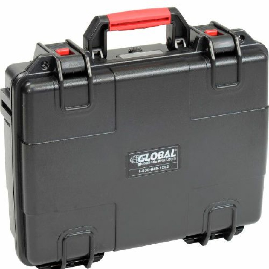 Containers & Organizers * | Global Industrial Waterproof Hard Case W/Pinch Tear Foam 16-11/32"L X 13-3/16"W X 4-3/4"H, Blk