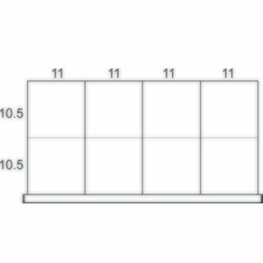 Containers & Organizers * | Rousseau Metal Drawer Divider Kit For 48"W Modular Drawer Cabinet, 3" Drawer Height, 8 Compartments