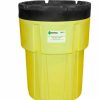 Containers & Organizers * | Enpac 1195-Ye 95 Gallon Poly-Spillpack Drum Yellow Base With Black Easy-Off Non-Threaded Lid