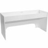 Containers & Organizers * | Trippnt White Pvc 18" Step Shelf Station, 18"W X 6"D X 8"H