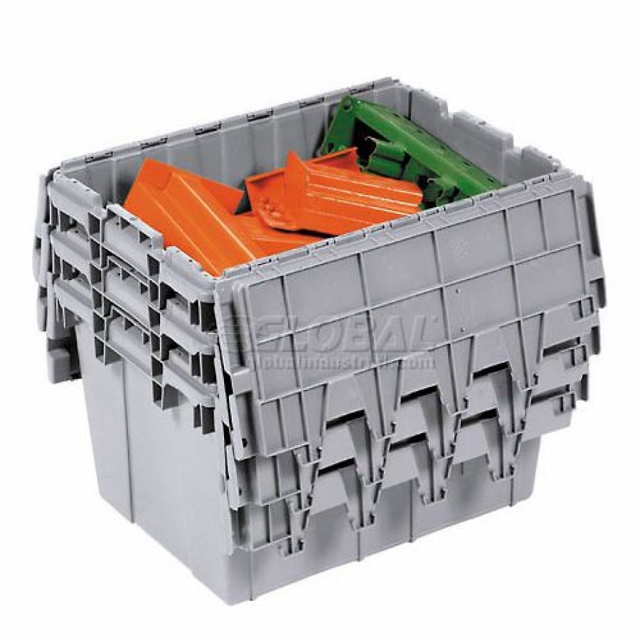 Containers & Organizers * | Akro-Mils Buckhorn Attached Lid Container Ac2115120201000 21-1/2 15-1/4 12-1/2 Pkg Qty 6