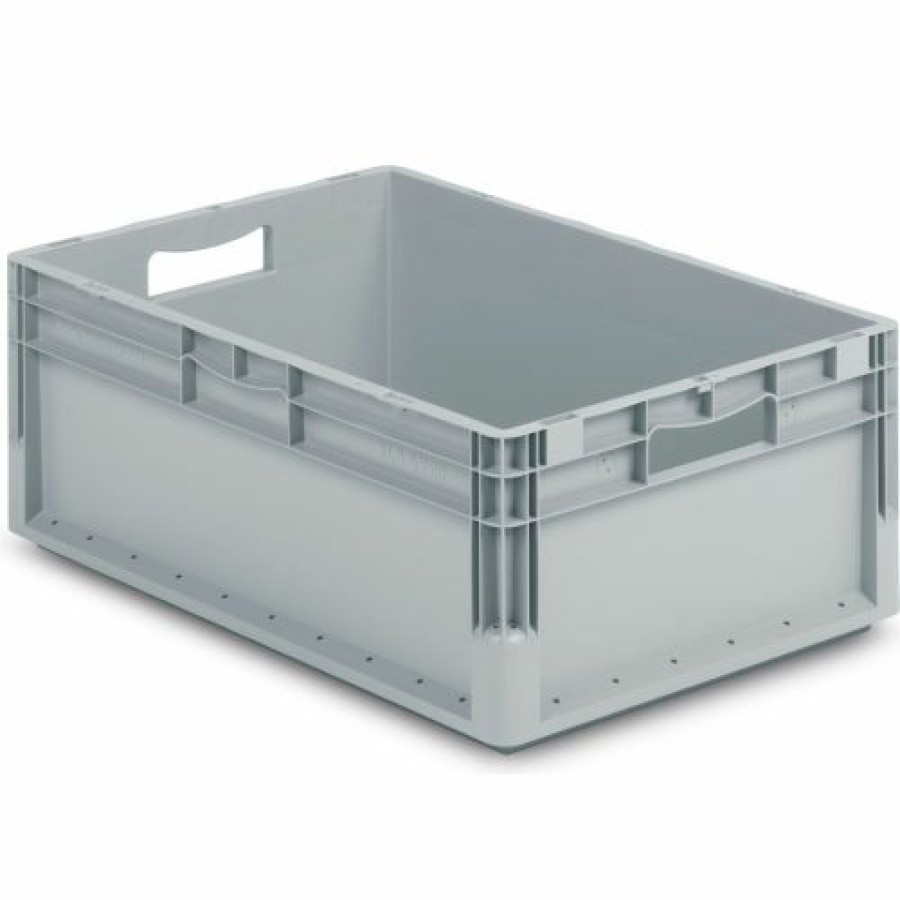 Containers & Organizers * | Ssi Schaefer Schaefer Straight Wall Stacking Container Elb6220.Gy1 23-5/8"L X 15-11/16"W X 8-11/16"H Pkg Qty 6