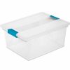 Containers & Organizers * | Sterilite Deep Clip Clear Storage Box With Latched Lid 19658604 14"L X 11"W X 6-1/4"H Pkg Qty 4