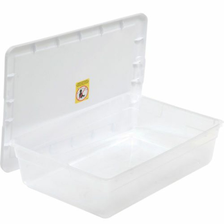 Containers & Organizers * | Sterilite 16558010 Clear Storage Tote With Lid 28 Quart 23 16-1/4 6 Pkg Qty 10