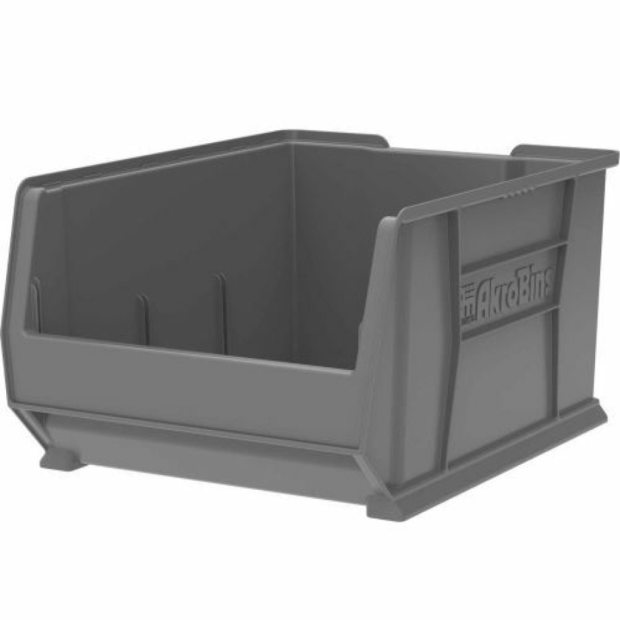 Containers & Organizers * | Akro-Mils Super-Size Akrobin Plastic Stacking Bin, 18-1/4"W X 23-7/8"D X 12"H, Gray