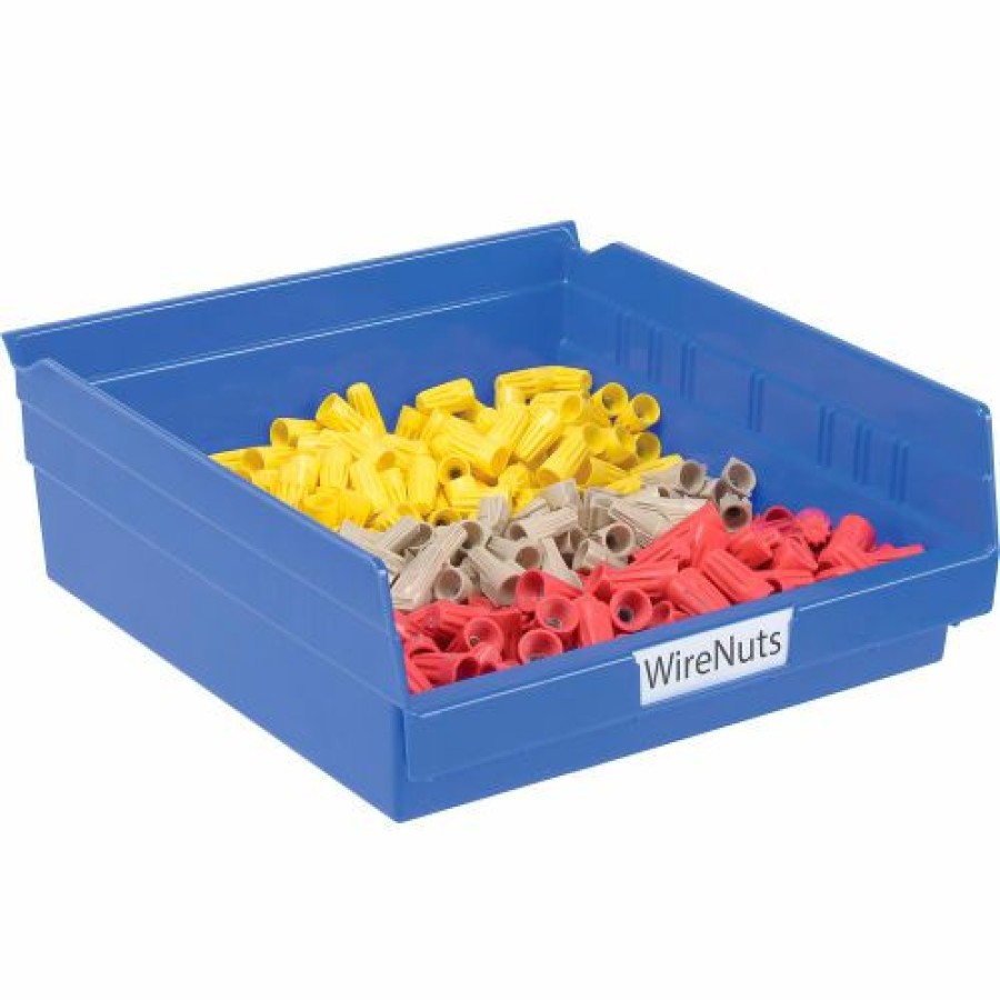 Containers & Organizers * | Akro-Mils Plastic Nesting Storage Shelf Bin 30170 11-1/8"W X 11-5/8"D X 4"H Blue Pkg Qty 12