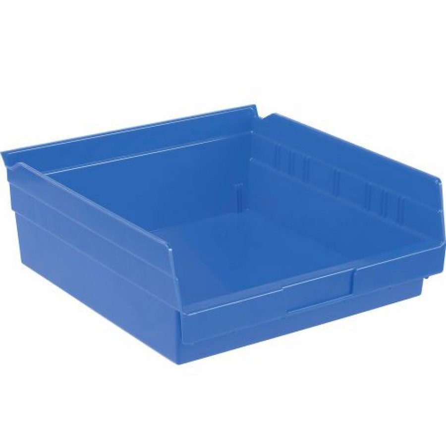 Containers & Organizers * | Akro-Mils Plastic Nesting Storage Shelf Bin 30170 11-1/8"W X 11-5/8"D X 4"H Blue Pkg Qty 12