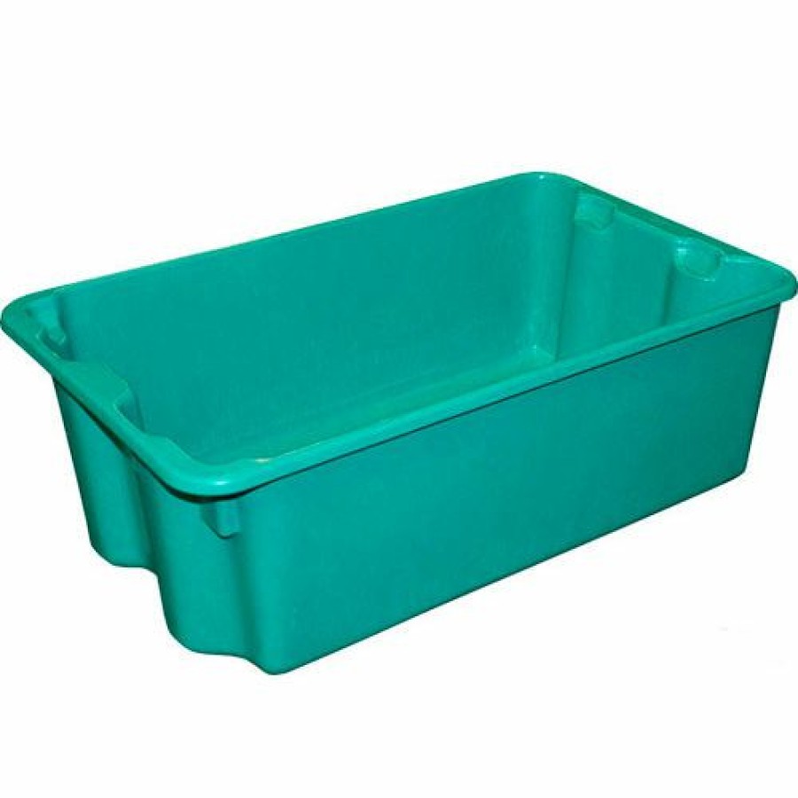 Containers & Organizers * | Mfg Tray Molded Fiberglass Nest And Stack Tote 780508 24-1/4" X 14-3/4" X 8" Green Pkg Qty 10