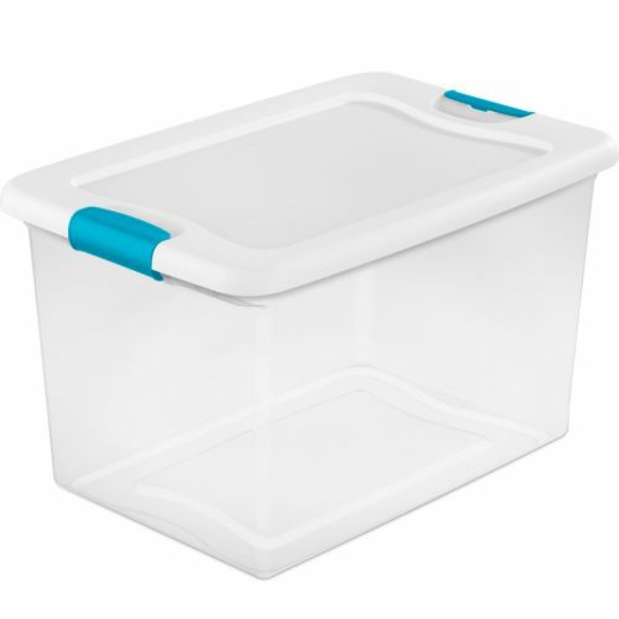 Containers & Organizers * | Sterilite 14978006 Clear Storage Tote With Lid 64 Quart 23-3/4X16X13-1/2 Pkg Qty 6