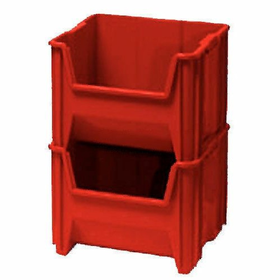 Containers & Organizers * | Quantum Storage Systems Quantum Giant Hopper Bin, 16-1/2"W X 17-1/2"D X 12-1/2"H, Red Pkg Qty 2