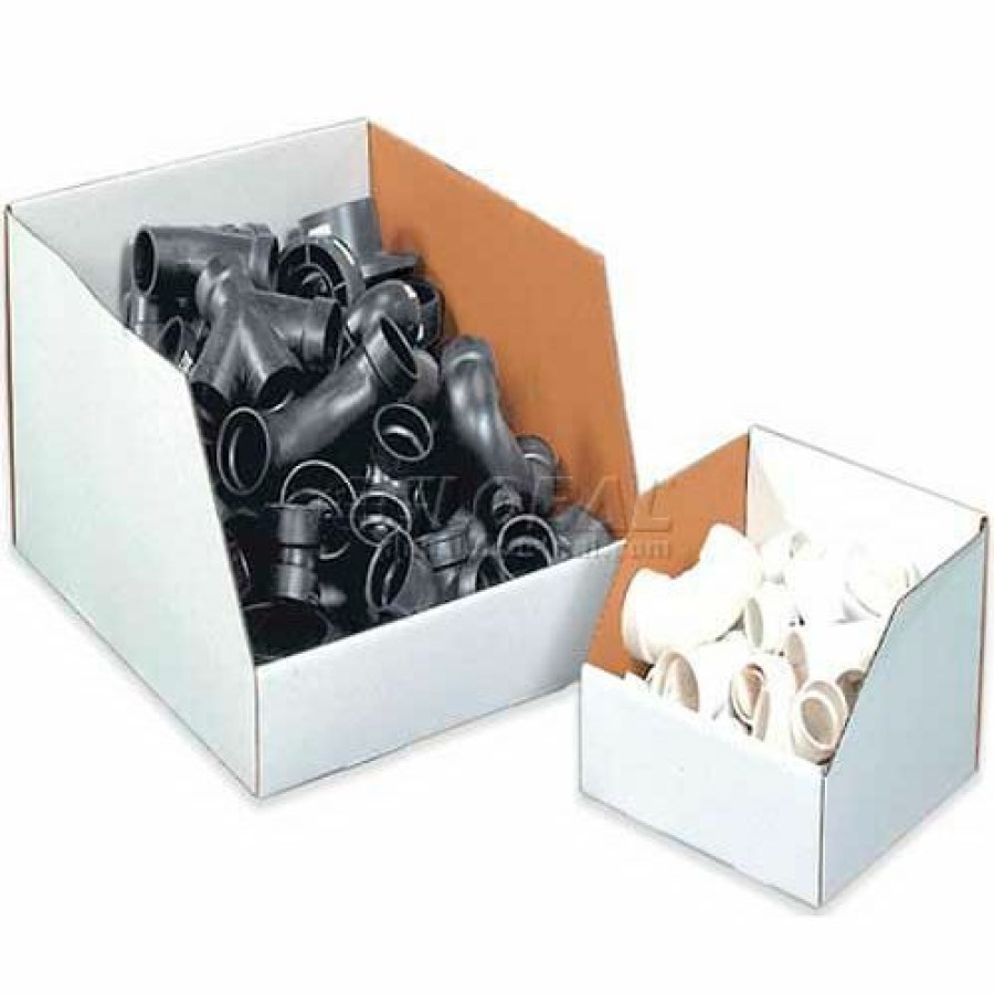 Containers & Organizers * | 6" X 18" X 10" Jumbo Open Top White Corrugated Boxes Pkg Qty 25