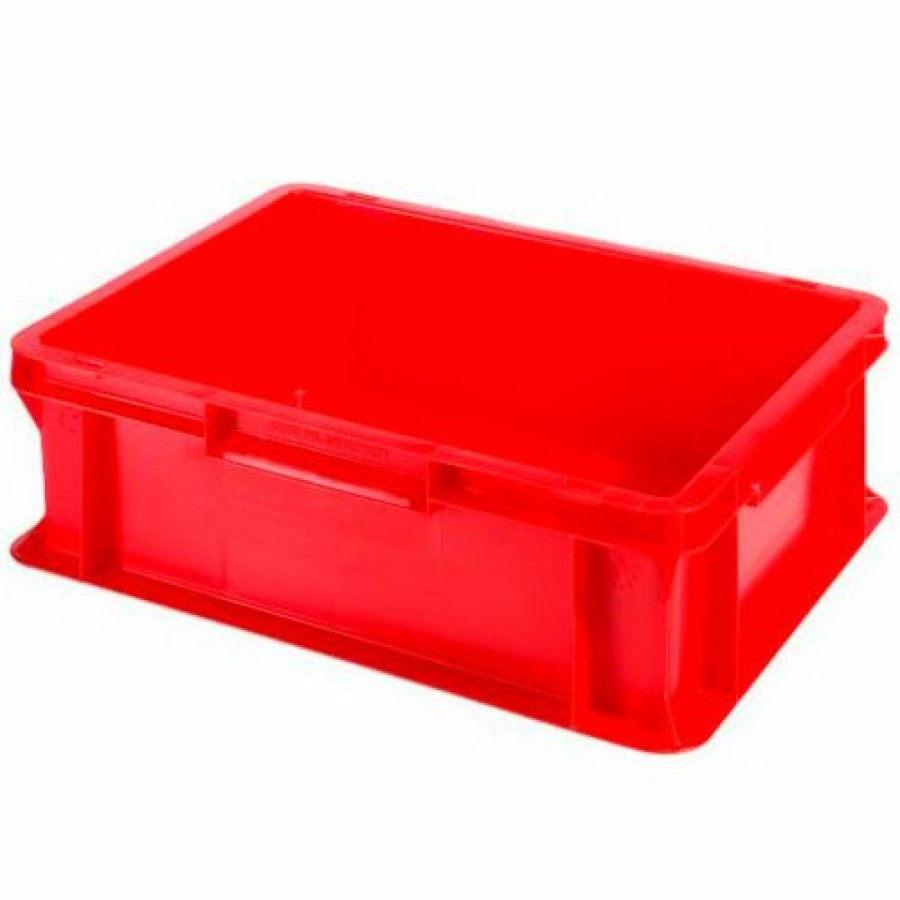 Containers & Organizers * | Ssi Schaefer Euro-Fix Solid Container Ef4120 16" X 12" X 5", Red