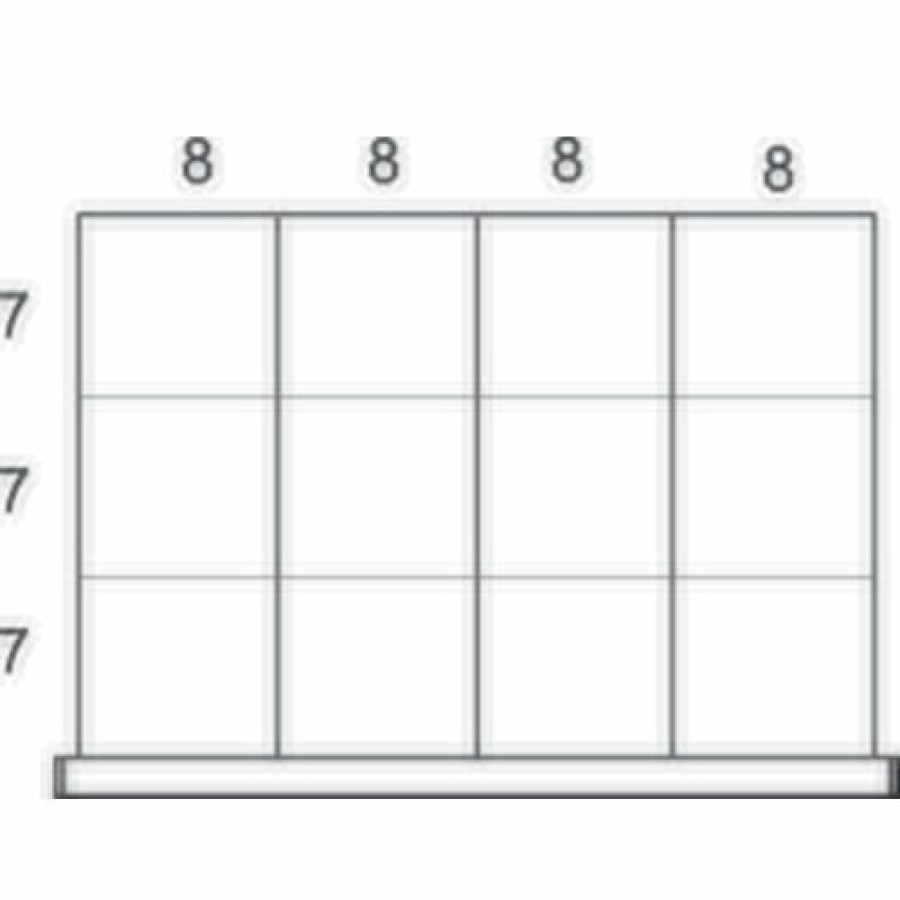 Containers & Organizers * | Rousseau Metal Drawer Divider Kit For 36"W Modular Drawer Cabinet, 8" Drawer Height, 12 Compartments