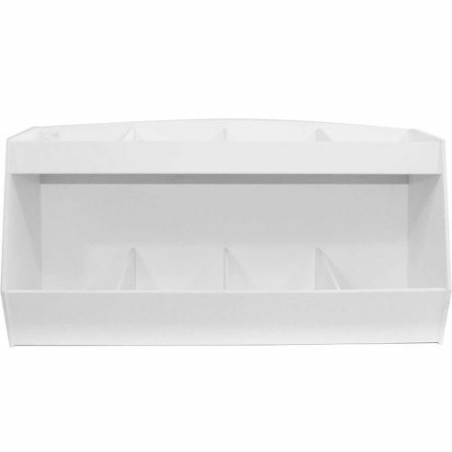 Containers & Organizers * | Trippnt White Lab Storage Bin With 8 Fixed Compartments, 24"W X 10"D X 13"H