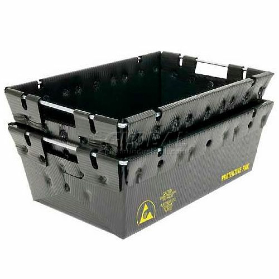 Containers & Organizers * | Protektive Pak 39142 Plastek Conductive Nesting Tote, 27-1/4"L X 18"W X 6"H Pkg Qty 5