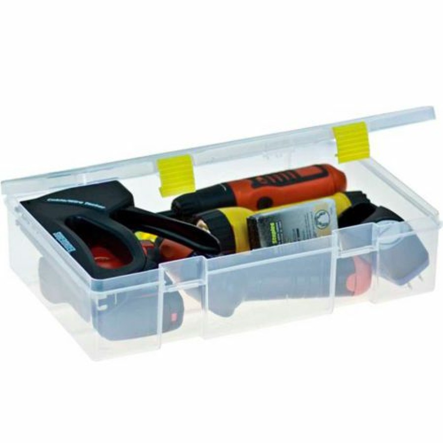 Containers & Organizers * | Plano Molding Plano Prolatch Stowaway Utility Box Open Compartment 14"L X 9-1/8"W X 3-1/4"H Clear Pkg Qty 3