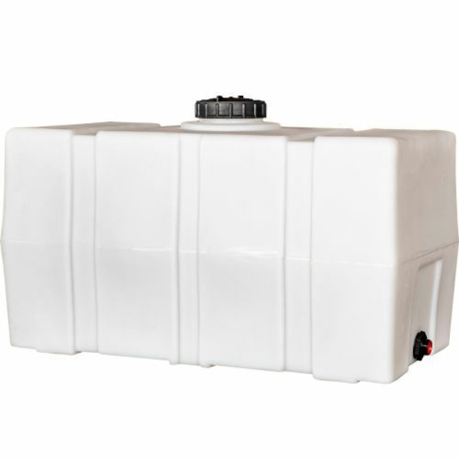 Containers & Organizers * | Romotech 100 Gallon Plastic Storage Tank 82123929 Square End With Flat Bottom