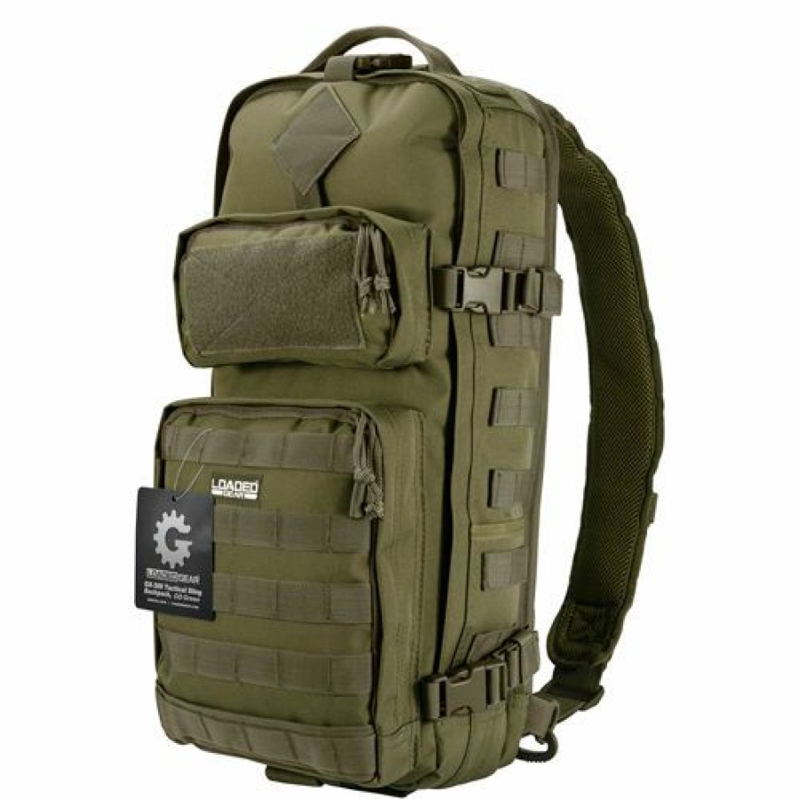 Containers & Organizers * | Barska Loaded Gear Gx-300 Tactical Sling Backpack Bi12326 21-1/2" X 13" X 2-1/2" Od Green