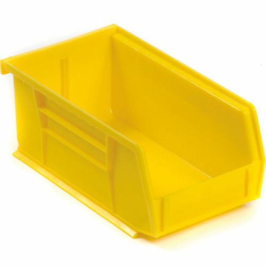 Containers & Organizers * | Akro-Mils Akrobin Plastic Stack & Hang Bin, 4-1/8"W X 7-3/8"D X 3"H, Yellow Pkg Qty 24