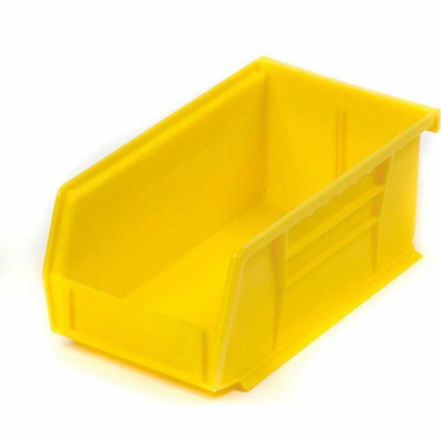 Containers & Organizers * | Akro-Mils Akrobin Plastic Stack & Hang Bin, 4-1/8"W X 7-3/8"D X 3"H, Yellow Pkg Qty 24