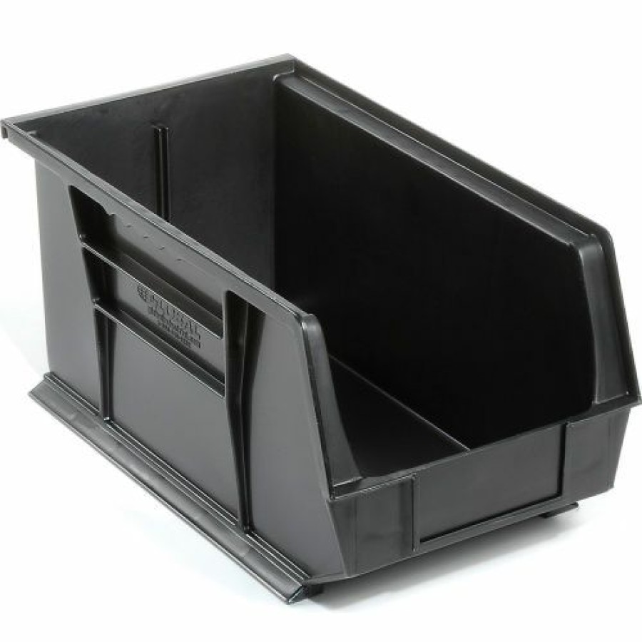 Containers & Organizers * | Global Industrial Plastic Stack & Hang Bin, 8-1/4"W X 14-3/4"D X 7"H, Black Pkg Qty 12