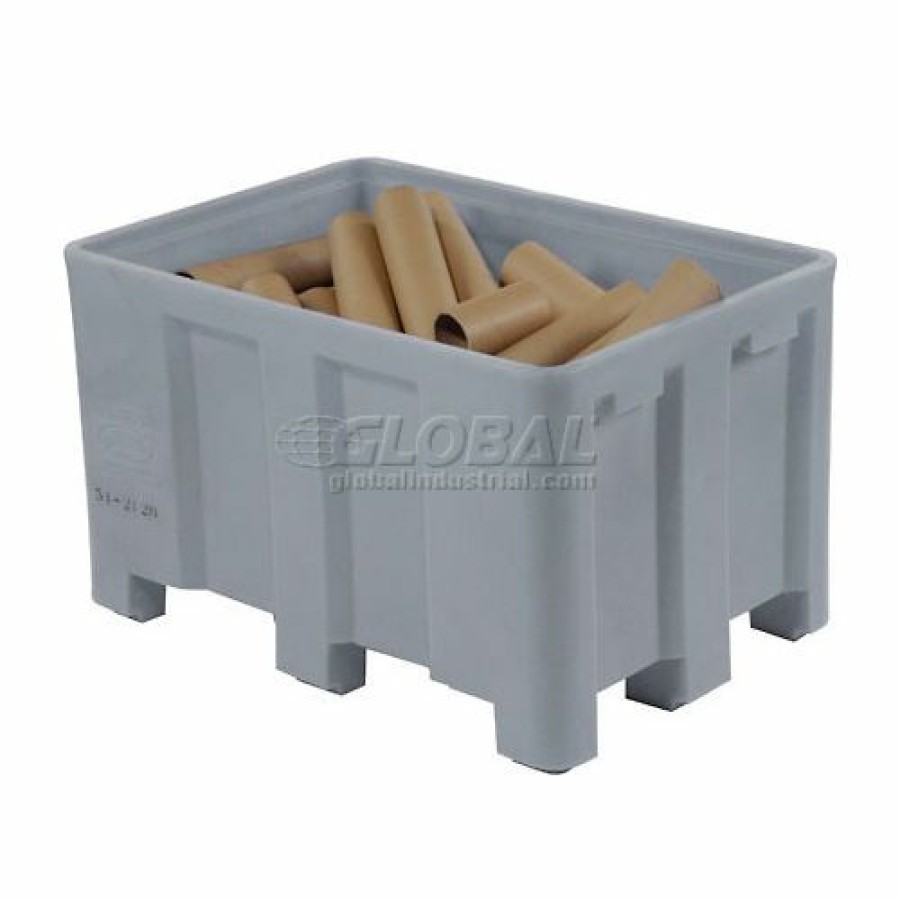 Containers & Organizers * | Dandux Forkliftable Double Wall Skid Bulk Container 51-2120A 36" X 26" X 22", Gray