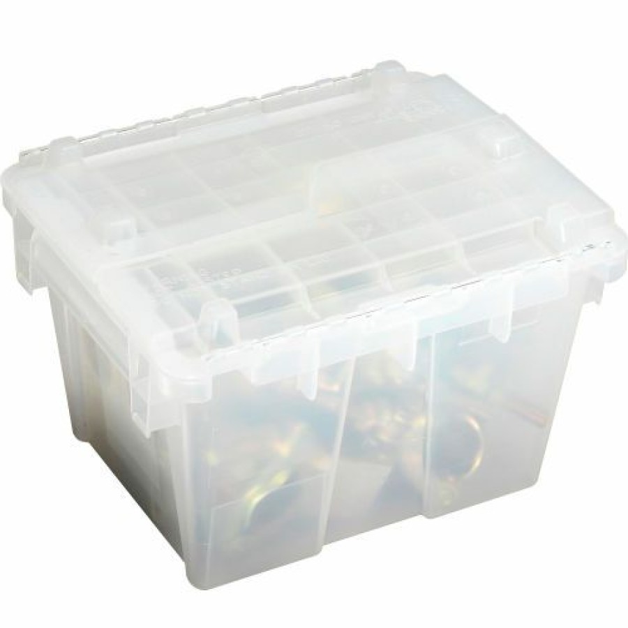 Containers & Organizers * | Orbis Flipak Attached Lid Container Fp03 11-13/16 X 9-13/16 X 7-11/16, Clear