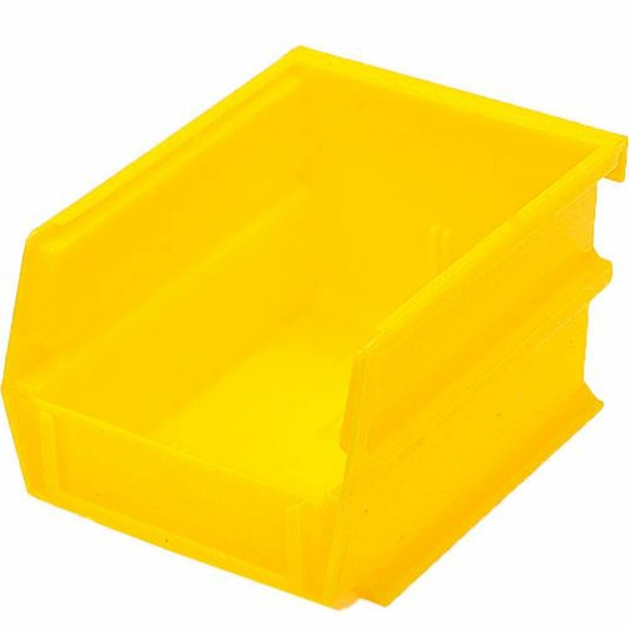 Containers & Organizers * | Locbin 4-1/8"L X 5-3/8"W X 3"H Yellow Stacking, Hanging, Interlocking Polypropylene Bins,6 Ct