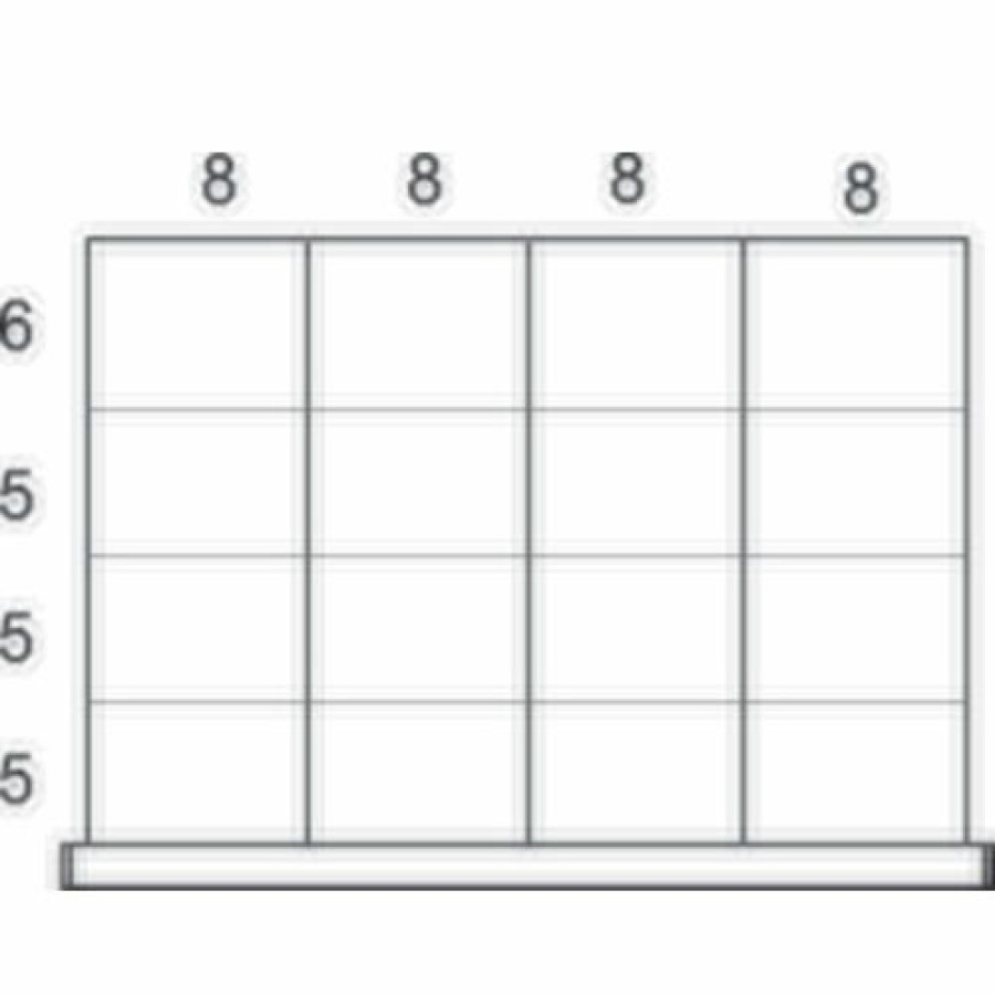 Containers & Organizers * | Rousseau Metal Drawer Divider Kit For 36"W Modular Drawer Cabinet, 4" Drawer Height, 16 Compartments