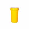 Containers & Organizers * | Eagle Mfg Eagle 55 Gal. Yellow Plastic Open-Head Tapered Lab Pack Drum 1655 Plastic Lever Lock