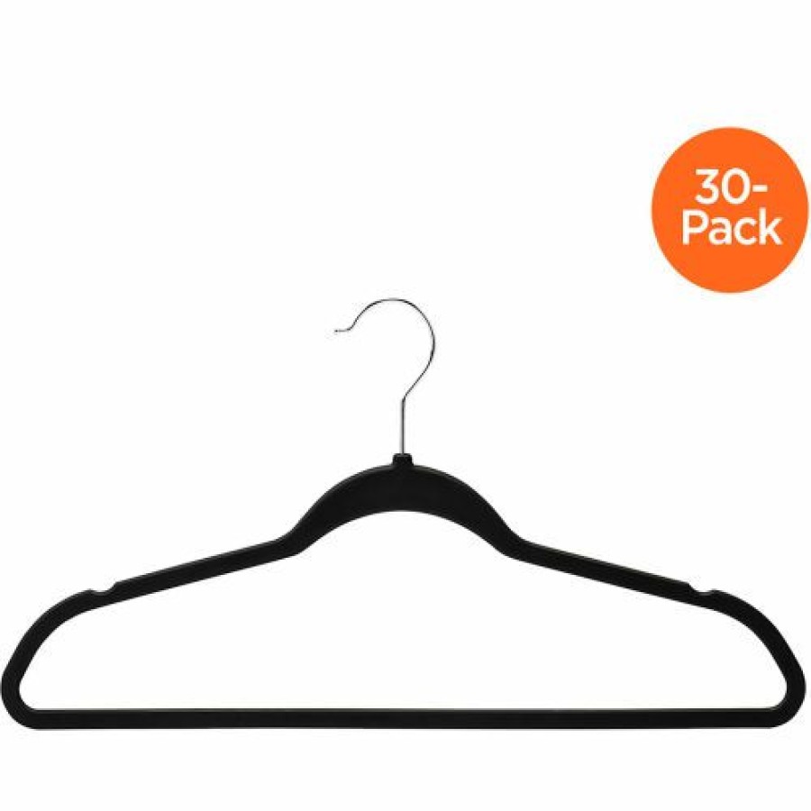 Containers & Organizers * | Honey-Can-Do Suit Hanger Rubber, Black 30-Pack