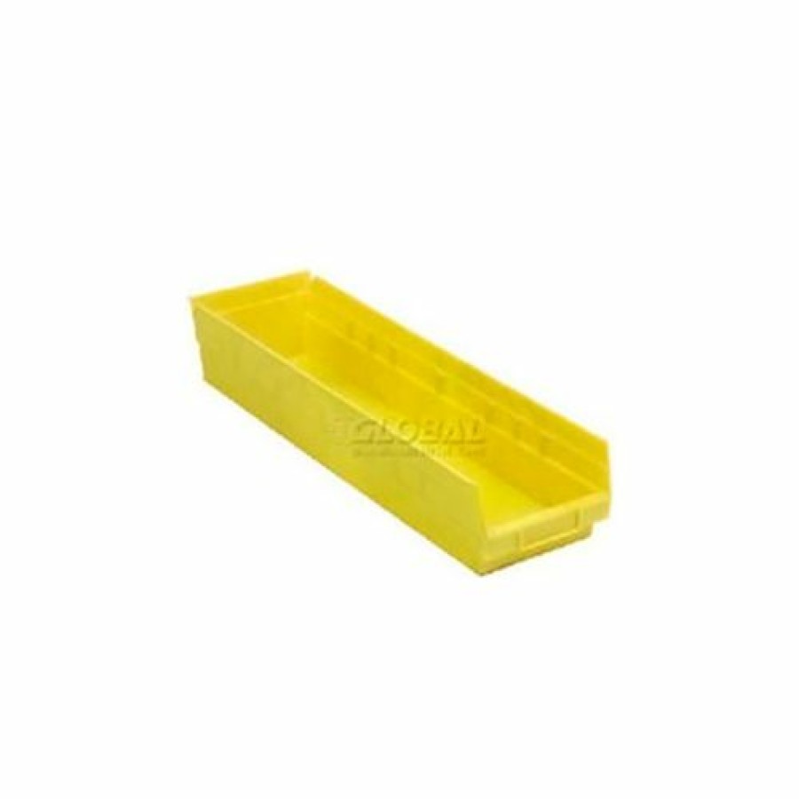 Containers & Organizers * | Plastic Nesting Storage Shelf Bin Qsb206 6-5/8"W X 23-5/8"D X 6"H Yellow Pkg Qty 8